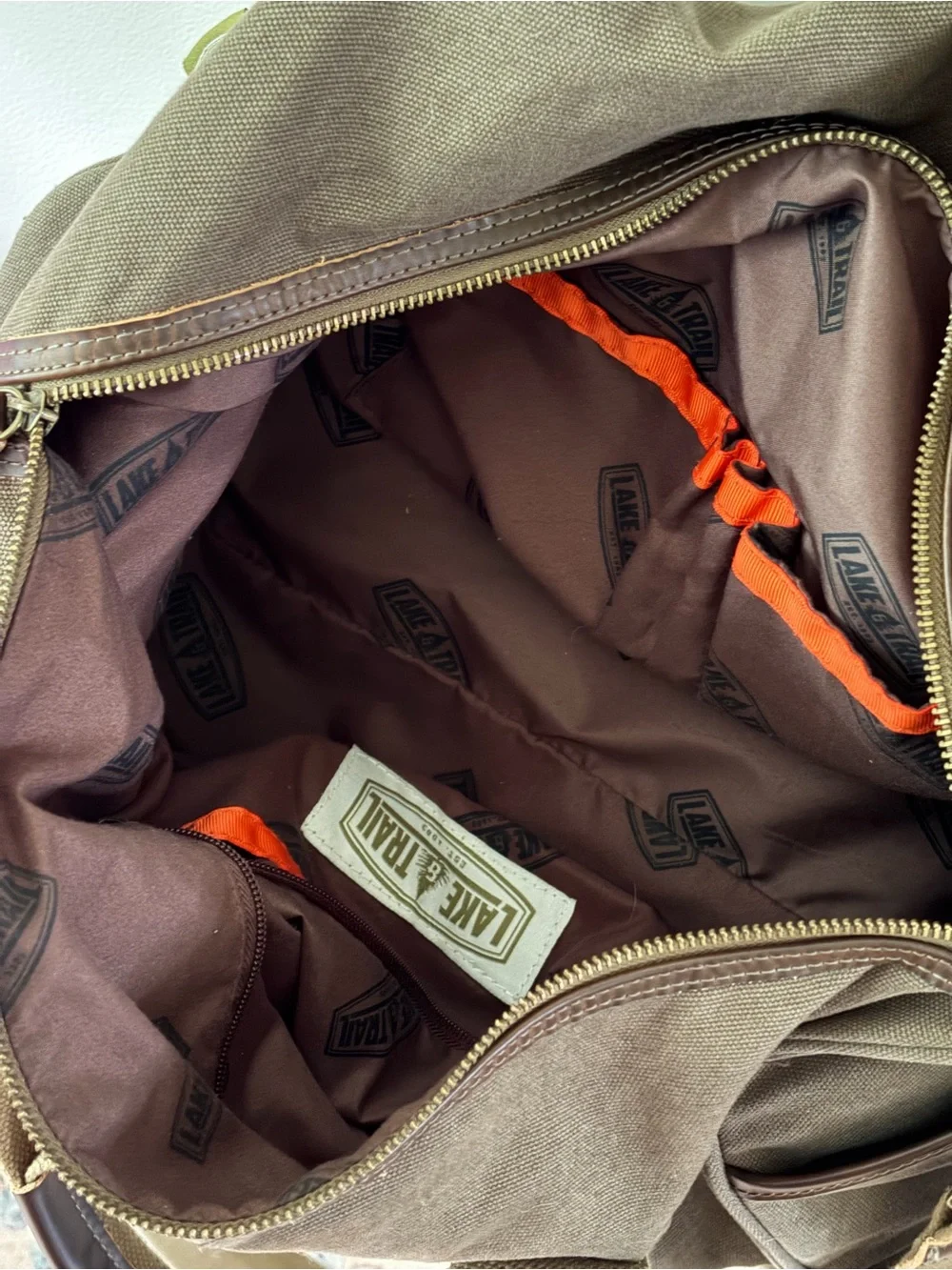 Lake & Trail Heavy Duty Canvas Duffel Bag - Olive Drab Green Weekender
